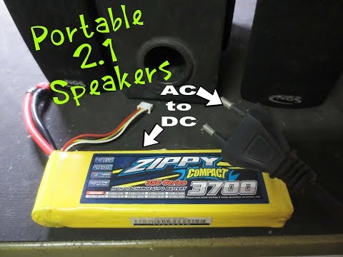 How to Convert 2.1 Speakers to Portable