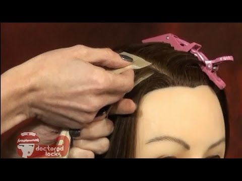 How to Install Tape-In Hair Extensions Tutorial - DoctoredLocks.com