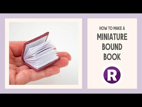 How to Make: a Mini Bound Book with Leather Cover | Miniature Long Binding Method | Craft Tutorial