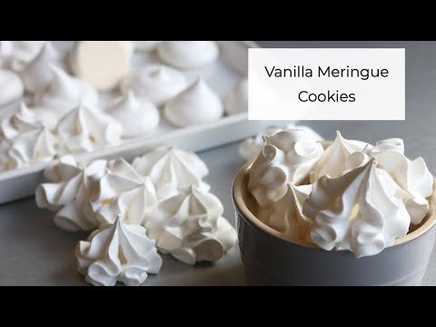 How to Make VANILLA MERINGUE COOKIES | 5 INGREDIENTS | Meringue Cookie Recipe