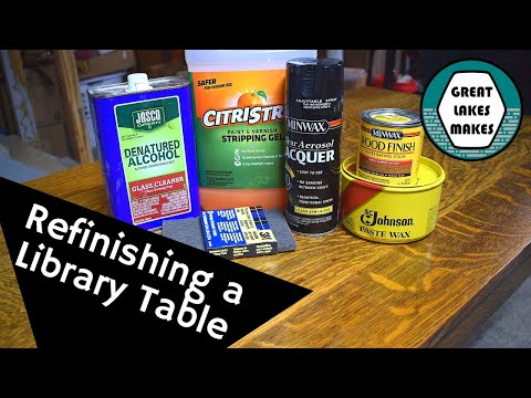 How to Refinish an Antique Oak Library Table