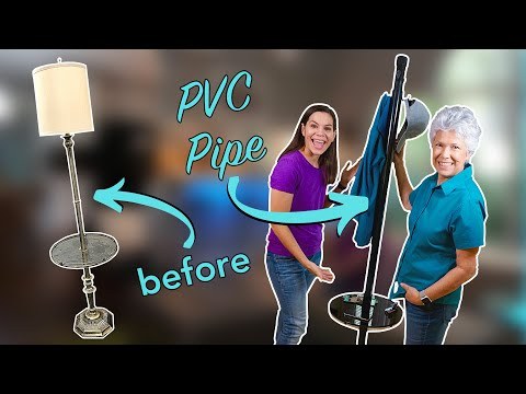 How to Turn a Floor Lamp into a Coat Rack