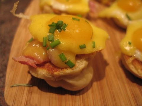 How to make Eggs Benedict Canapes - Stop Motion Cookery