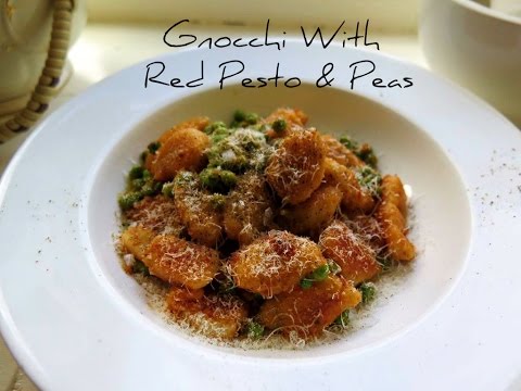 How to make Gnochhi (served with Red pesto and peas)  - Stop Motion Cookery