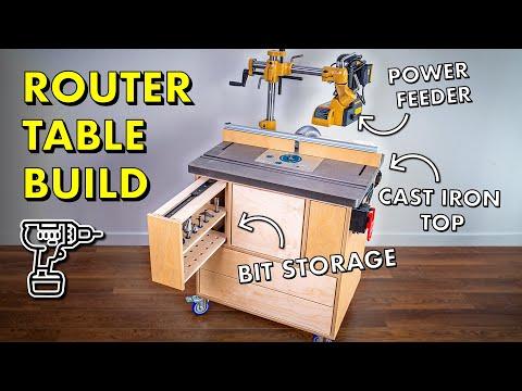 How to make a ROUTER TABLE w/ Bit Storage &amp;amp; Dust Collection