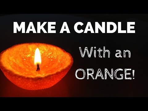 How to make a candle out of an orange