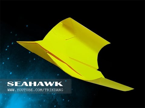 How to make a paper airplane Flies Back - BOOMERANG paper planes | Seahawk