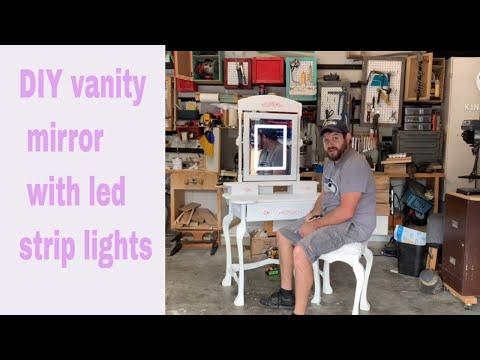 How to make a vanity light up mirror