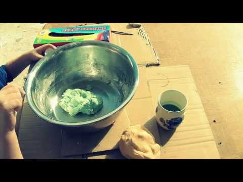 How to make play-doh like plasticine or kinetic sand (DIY toy and play)