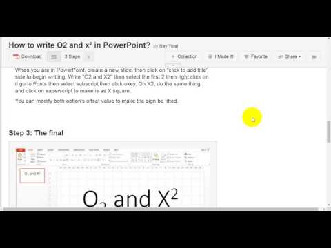 How to write O2 and x&amp;sup2; in PowerPoint?