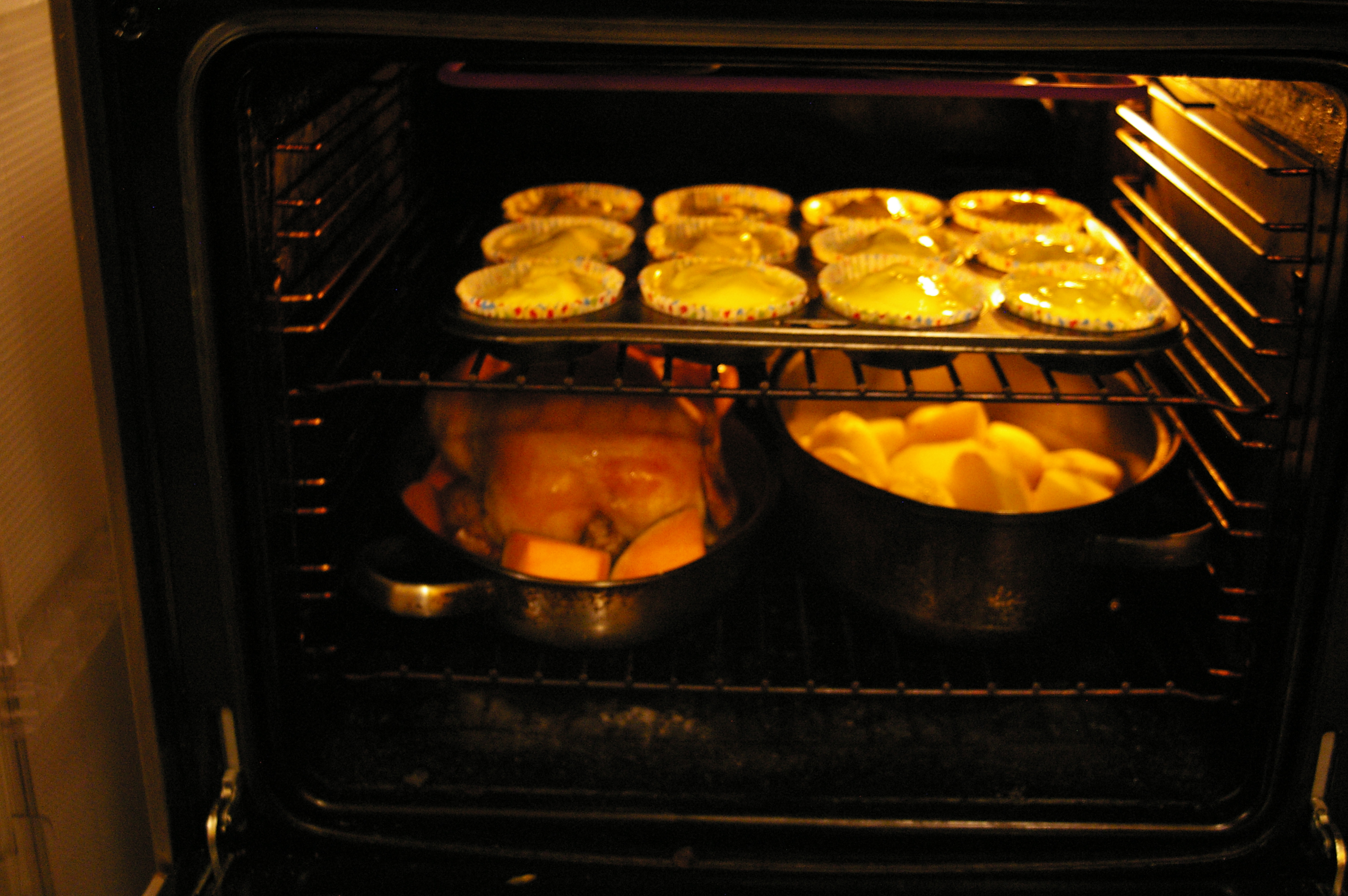 Into the oven.JPG