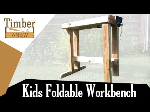 Kids Foldable Workbench - Tool Make 17 Challenge - Woodworking Project