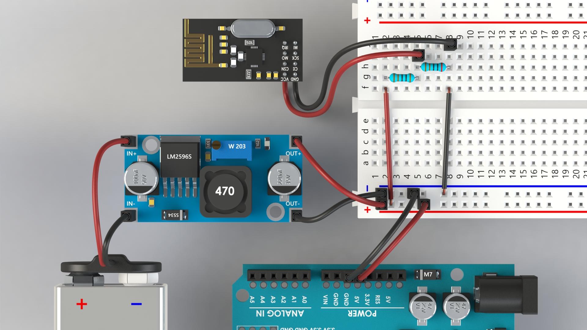 LM2596 5V + 3.3V Voltage Divider Wiring.JPG