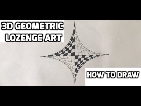 Learn To Paint 3D Geometric Lozenge Art | Spirograph Tutorial