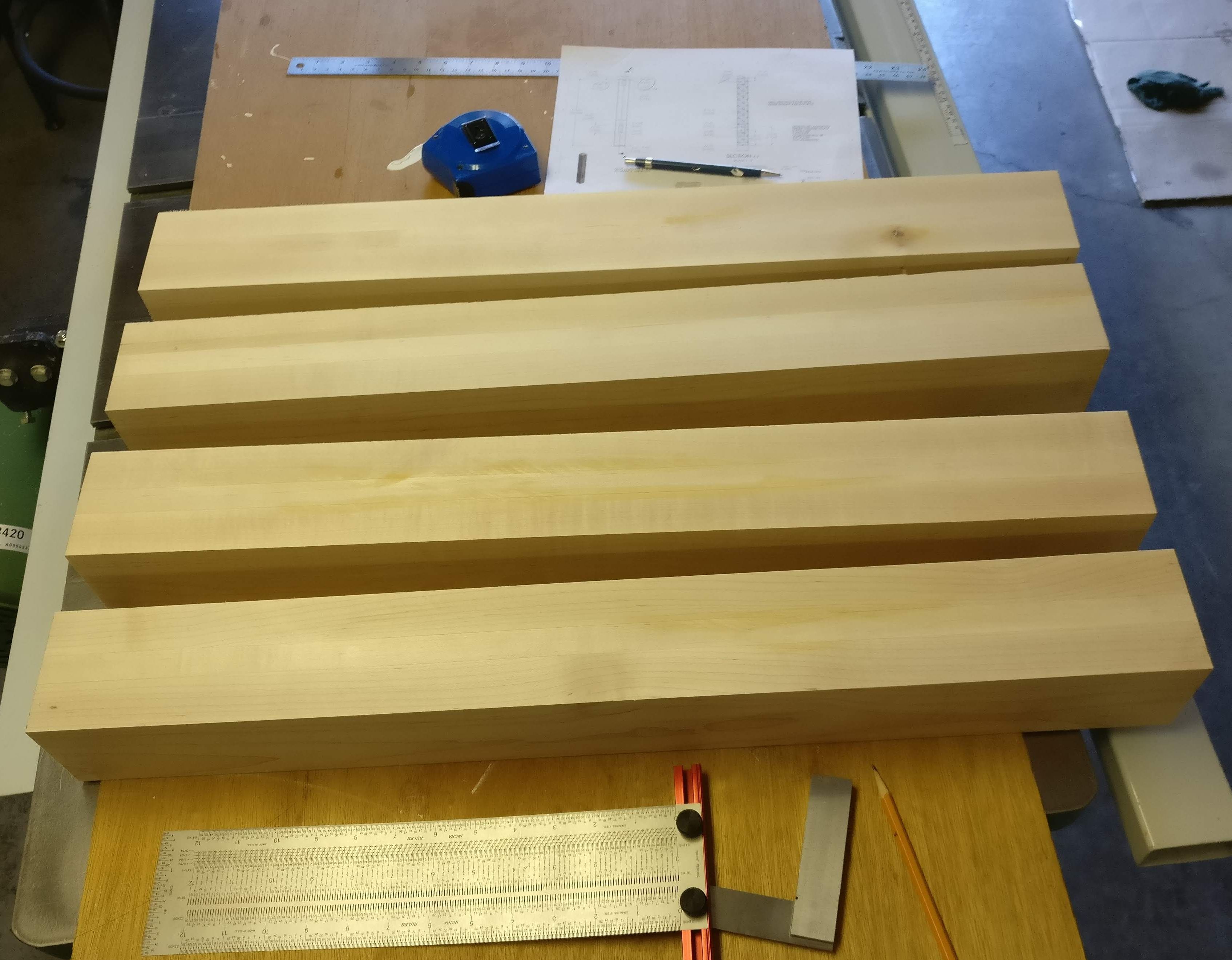 Legs - Preparing to lay out the mortises.jpg