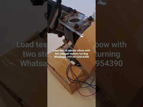 Load test of robotic elbow with two stepper motors turningWhatsapp (+91)9163954390