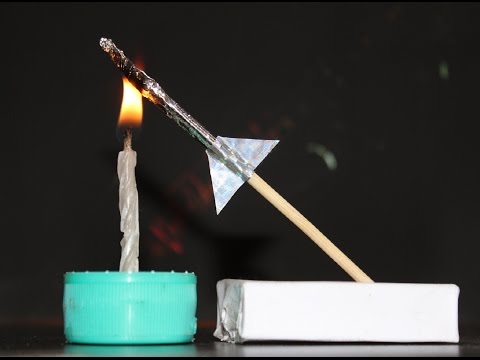 Make A Mini Matchstick Rocket with Matchstick Head