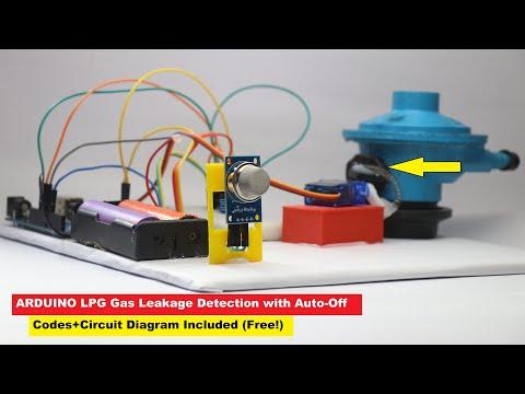 Make LPG Gas Leakage Detection System with auto cut off regulator using Arduino in Easy Way