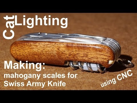 Making custom wooden scales for Victorinox swiss army knife 91mm, using a CNC router