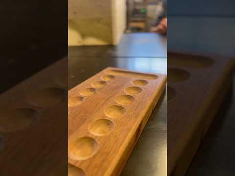 Mancala Board after Router Wood Cutter