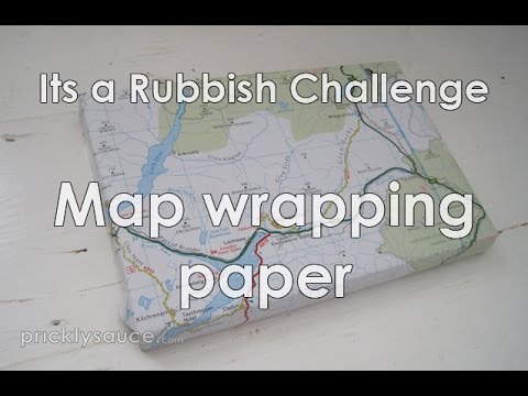 Map wrapping paper Its a Rubbish Challenge