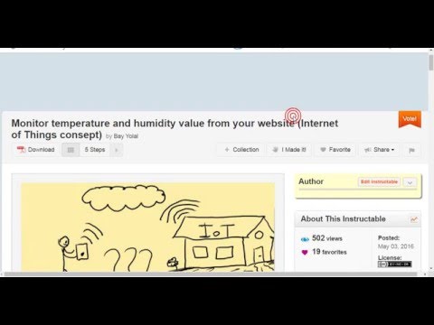 Monitor temperature and humidity value from your website (Internet of Things consept)