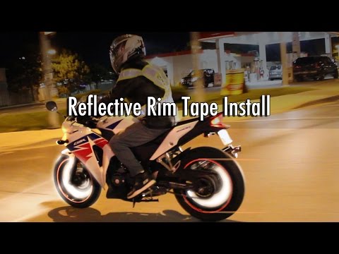 Motorcycle Rim Tape Installation &amp;amp; Night Test Ride - CBR 250R