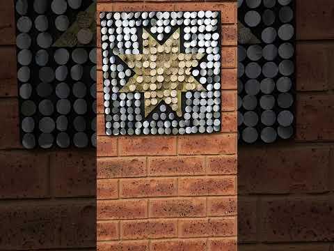 Moving wall hanging made from recycled aluminium cans