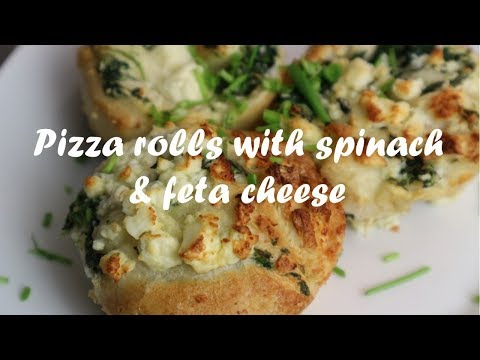 Pizza rolls with spinach &amp;amp; feta cheese recipe