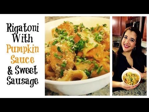 Pumpkin Pasta Sauce With Rigatoni &amp;amp; Sweet Sausage | Cait Straight Up