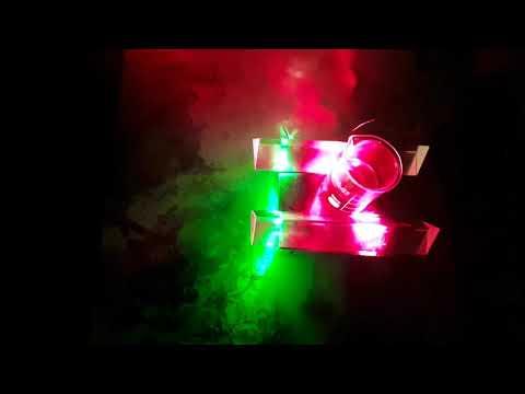 Red laser, green laser and flashing Purple laser Fog show.