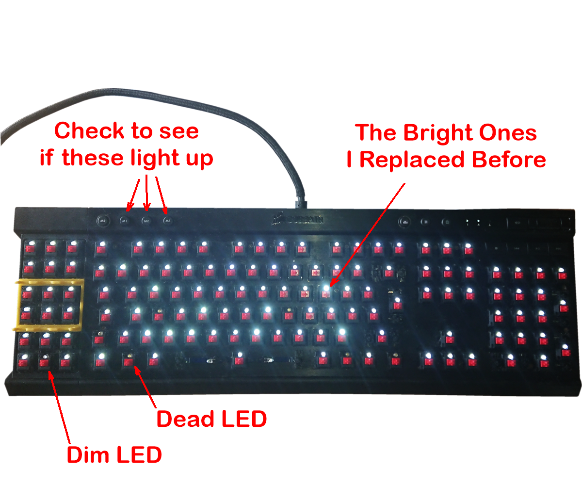 Replace Corsair K95 Gaming Keyboard LEDs 001.png