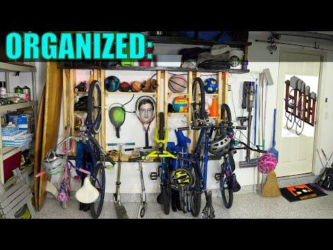 Revolutionary Garage Storage: Bikes, Scooters, Shelves &amp; Smart Lighting [Messy Garage Makeover]