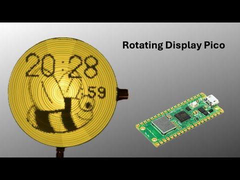 Rotating Display pico - a persistence of vision display controlled by a Raspberry Pi Pico. DIY.