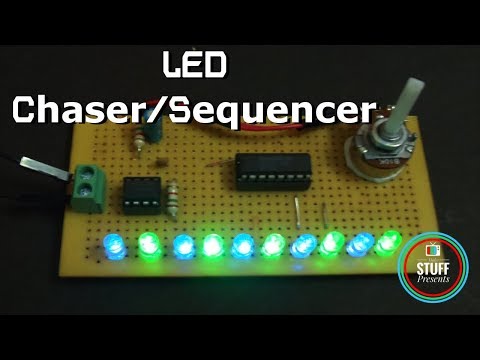 Running LED | LED Chaser or Sequencer using 555 &amp;amp; 4017