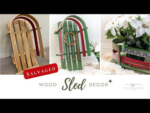 Salvaged Wood Sled Decor