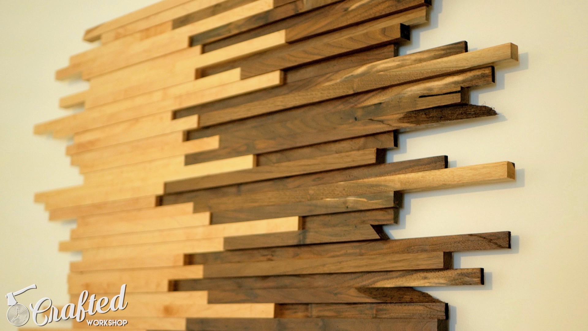 Scrap Wood Wall Art Made From Walnut &amp; Maple | How To Build - Woodworking - 12.jpg