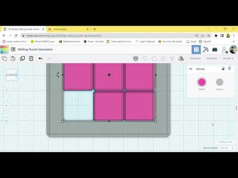 Sliding Puzzle Generator With Tinkercad Codeblocks - Align both models