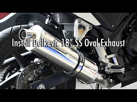 Slip On Exhaust Install Delkevic Stainless Steel - CBR250R