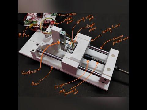 Spring testing machine: motions