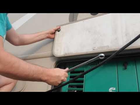 Storage Bin Lock Replacement on RV Motorhome is Easy Inspired by Scotty Kilmer Get Better Security