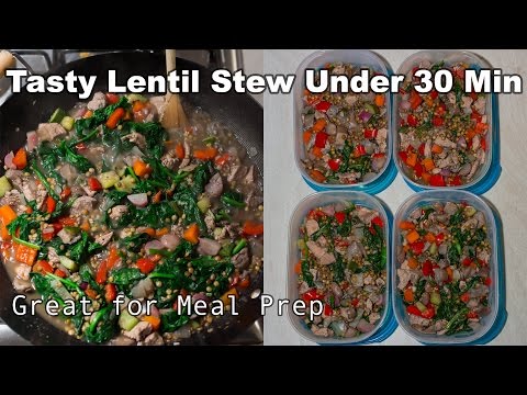 Tasty Lentil Stew Under 30 Min (Great for Meal Prep)