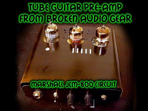 Tube Guitar Pre-Amp Built From Broken Tube Audio Gear