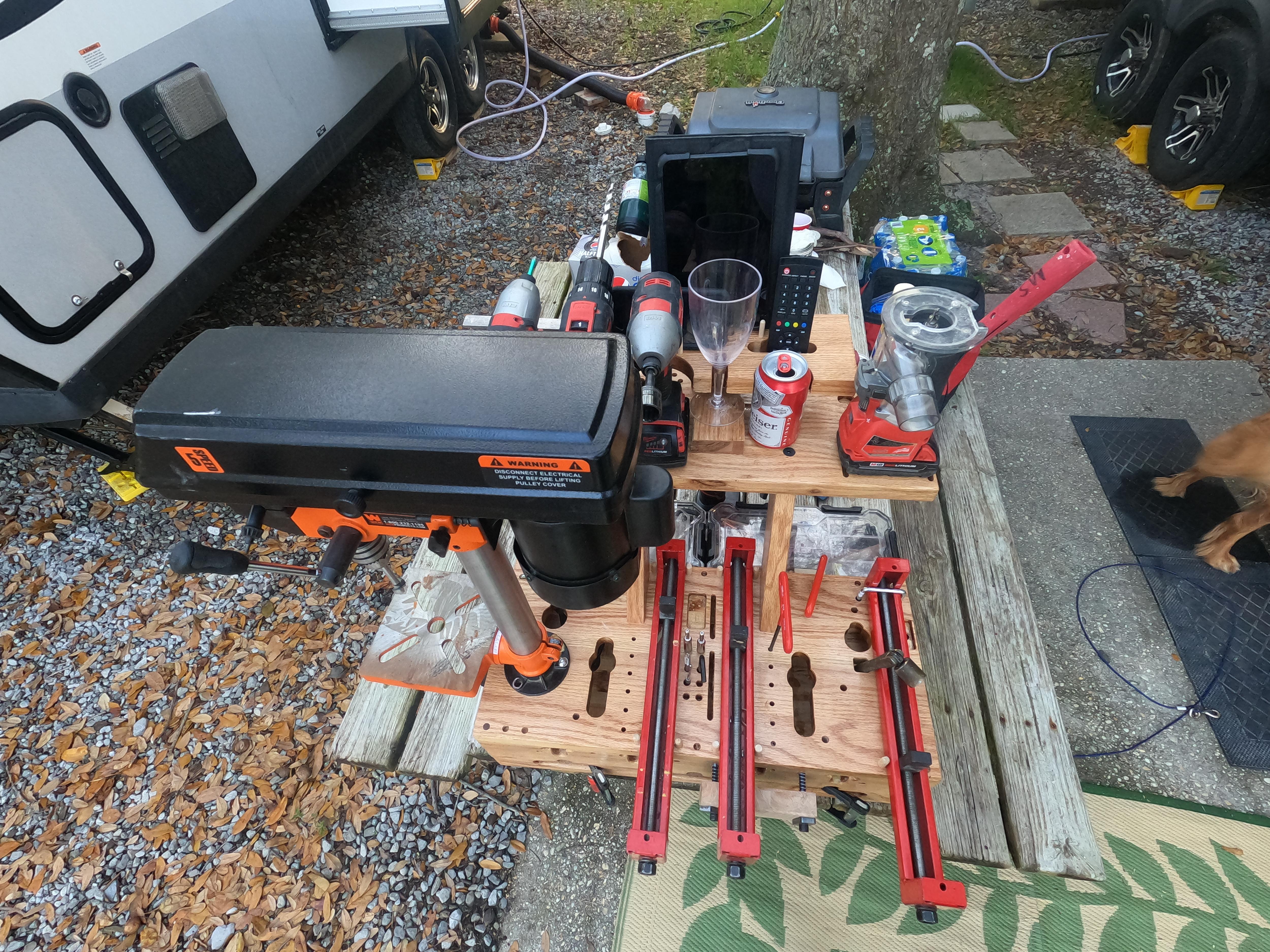 Using a MikroBench- Clamps and Drillpress.JPG