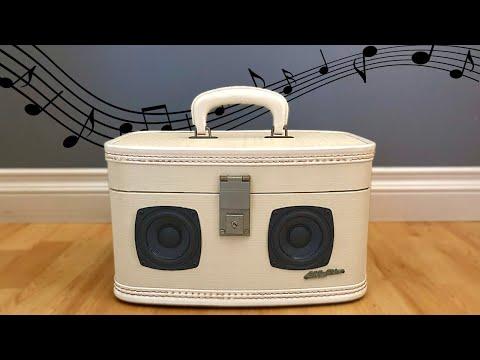 Vintage Train Case Bluetooth Boombox Luggage (DIY How-To)