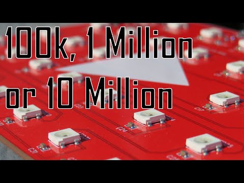 YouTube Award LED Circuit for 100k, 1M &amp;amp; 10M subs