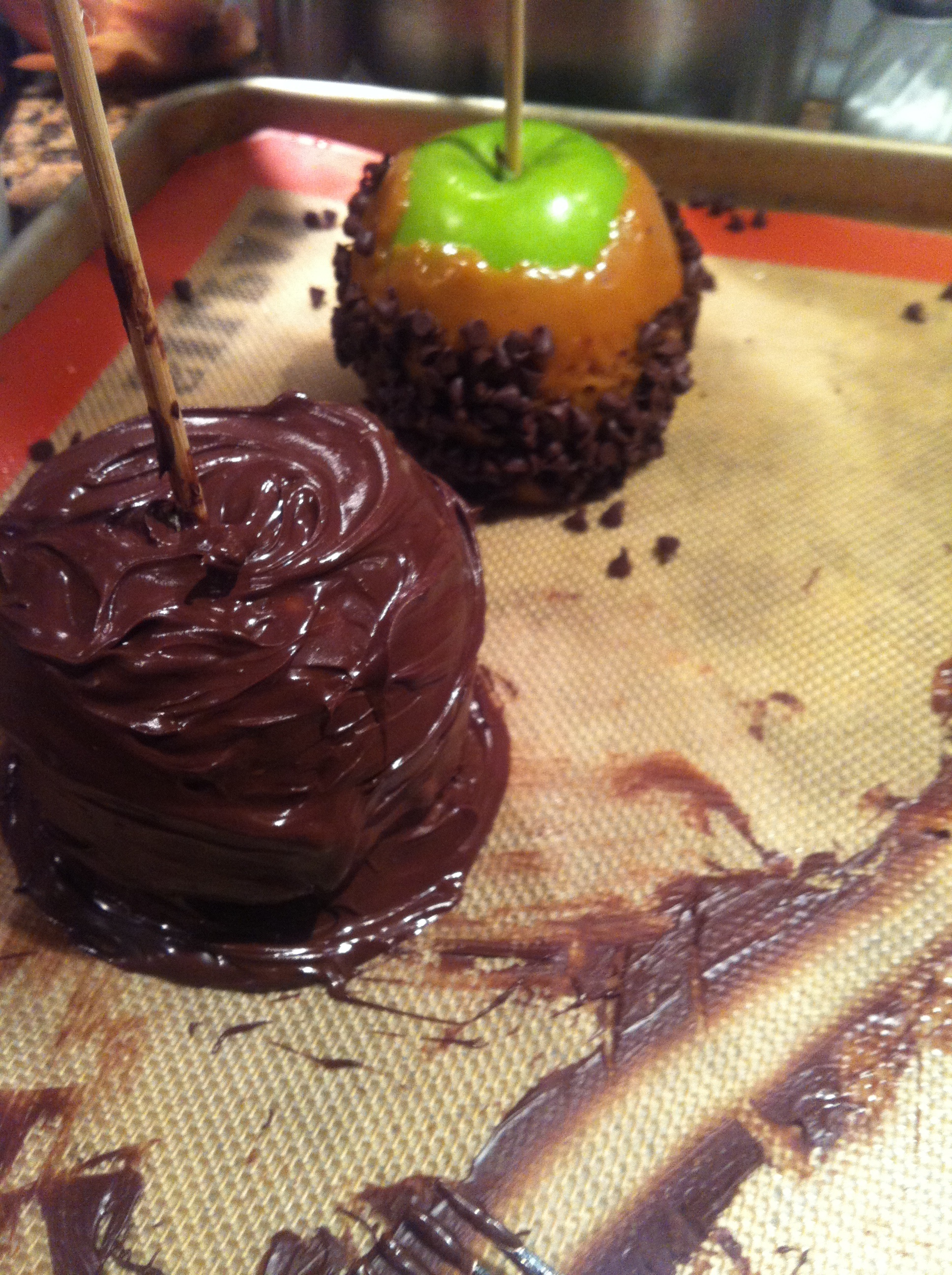 chocolate dipped apple on mat.jpg