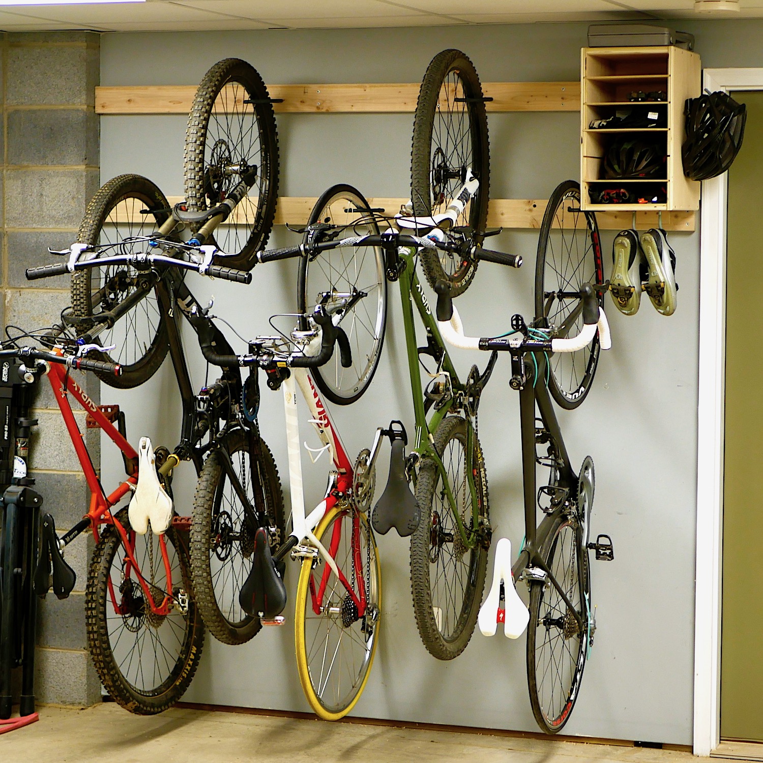 diy bike rack storage garage.jpg