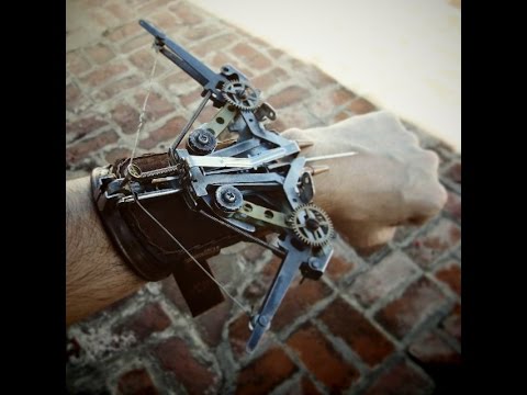 homemade steampunk crossbow gauntlet