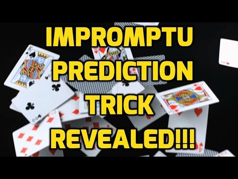 impromptu prediction magic trick revealed! how to do impromptu magic tricks!